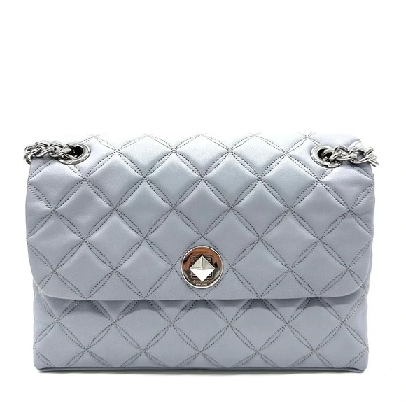 Kate Spade Natalia Medium Flap Shoulder Bag Brushed Steel - Picture 1 of 12